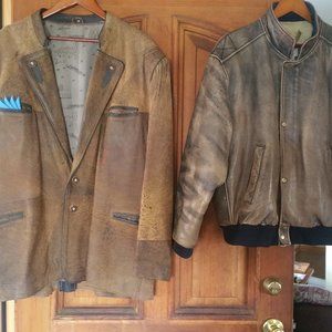 Leather Austrian and Banana Republic Bomber